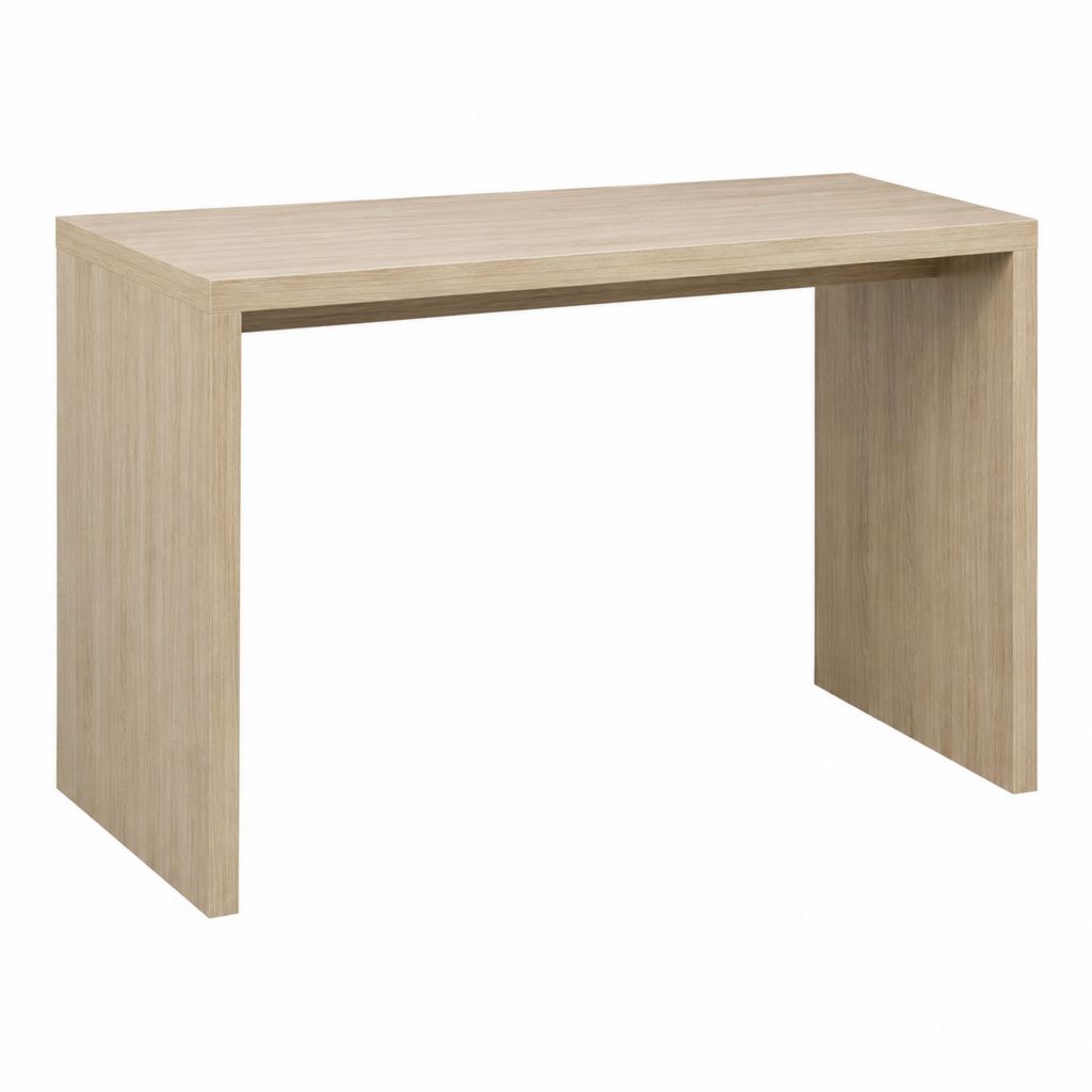 Bureau classique rectangulaire chêne clair en panneaux de particules 120 x 60 x 75 cm