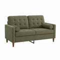 Canapé 2 places rectangulaire vert olive en polyester 160 x 85 x 88 cm